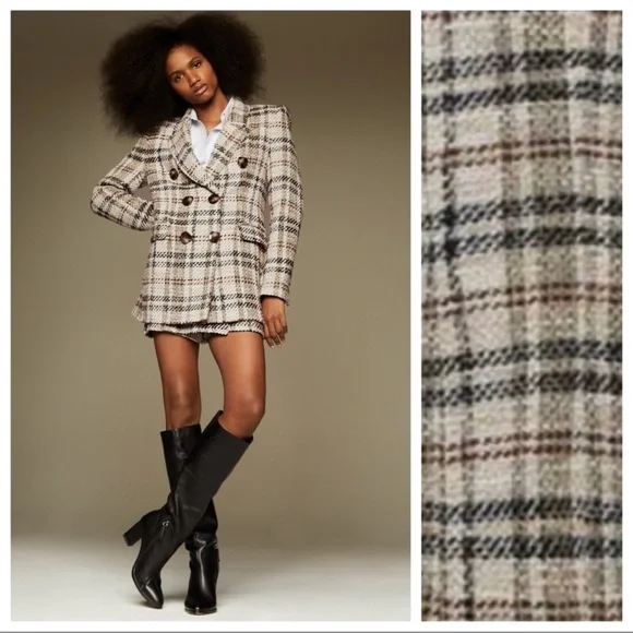 ZARA DOUBLE BREASTED BLAZER - Picture 5 of 6